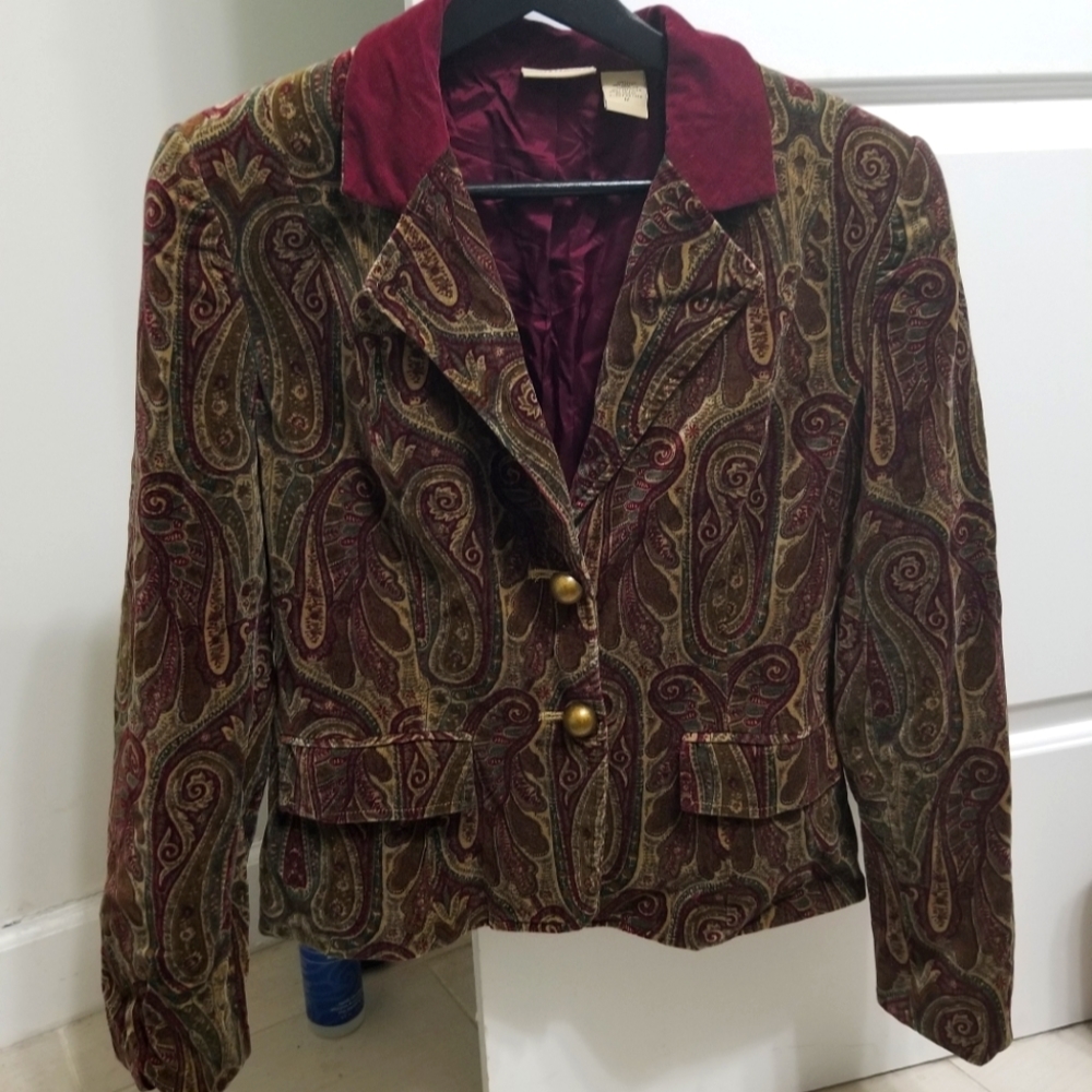 Qunique Ruffhewn vintage paisley blazer